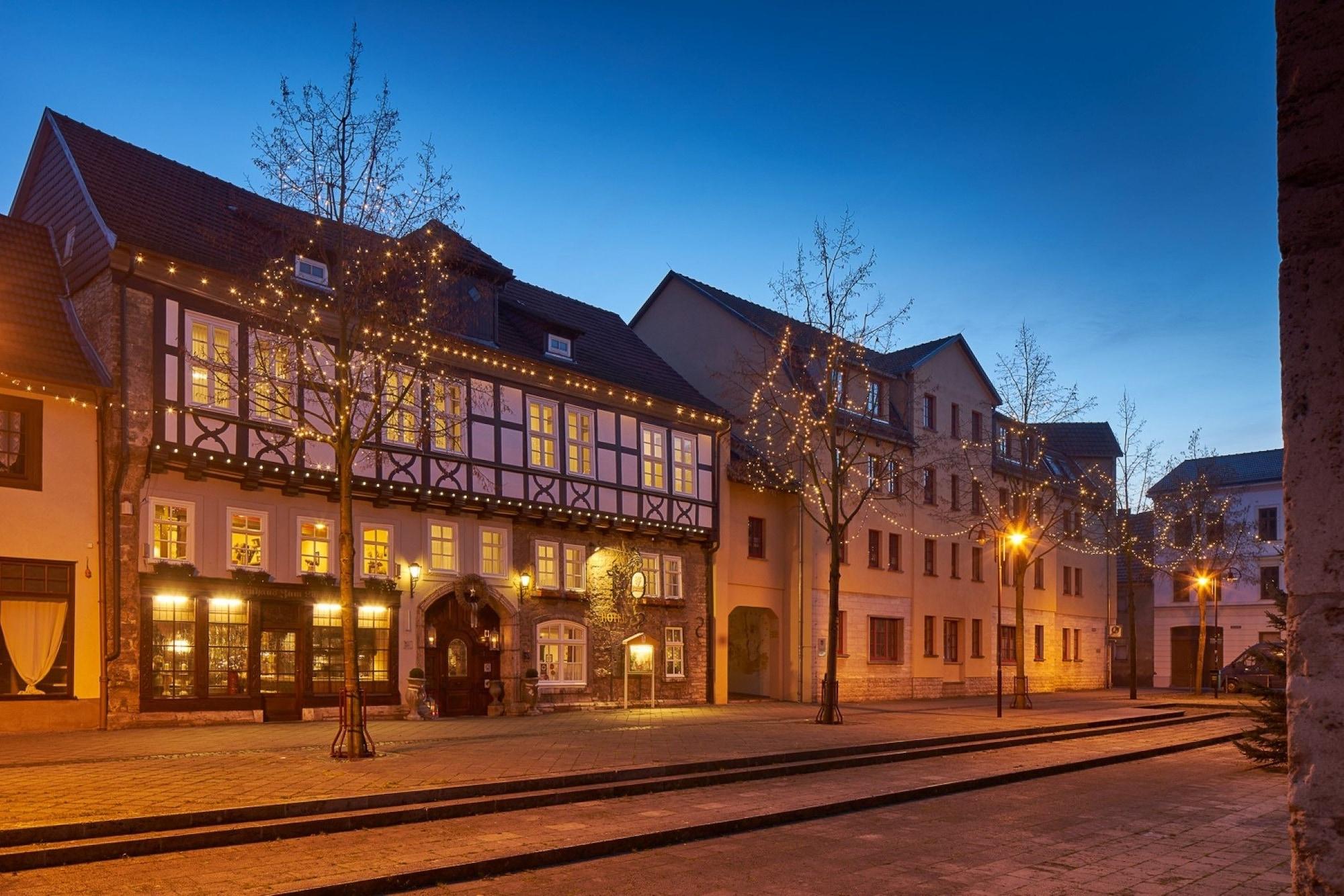 Hotel Brauhaus Zum Loewen Mühlhausen Esterno foto
