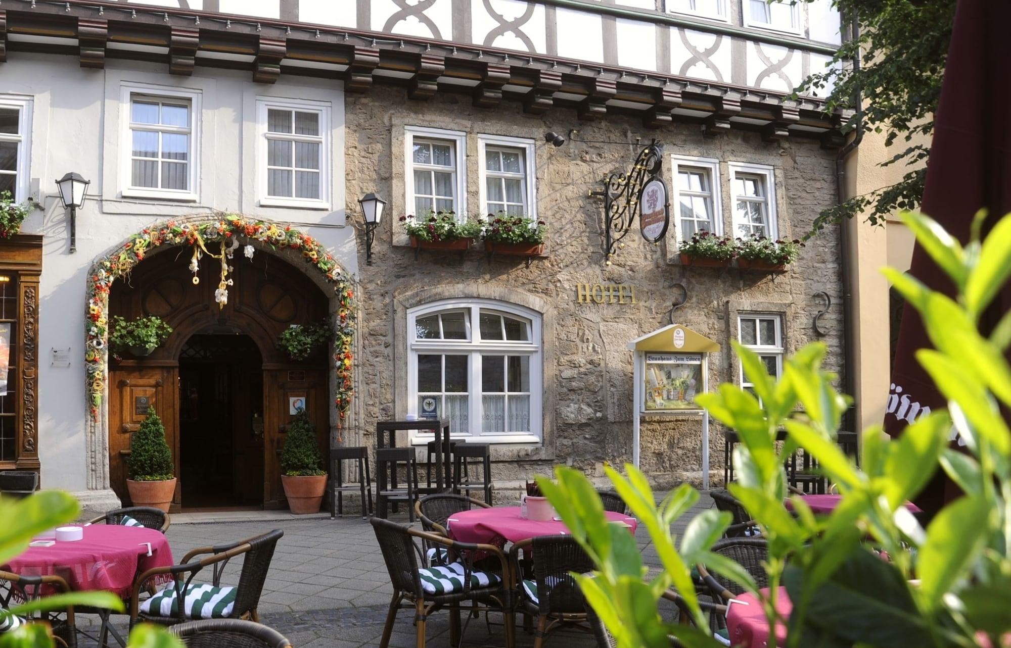 Hotel Brauhaus Zum Loewen Mühlhausen Esterno foto