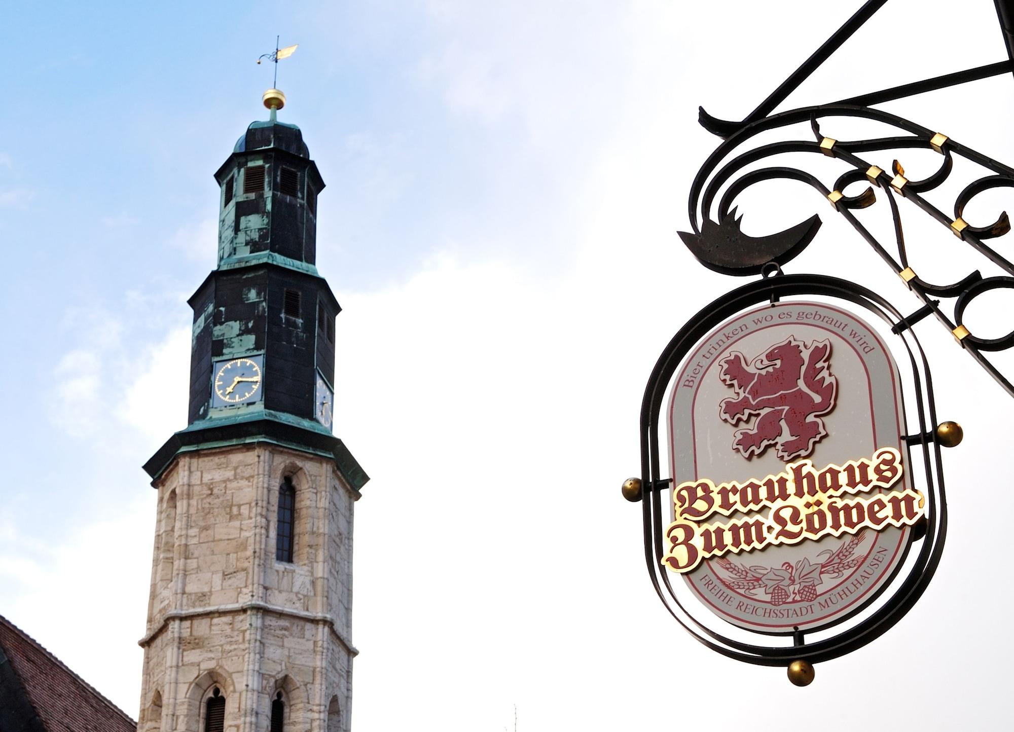 Hotel Brauhaus Zum Loewen Mühlhausen Esterno foto