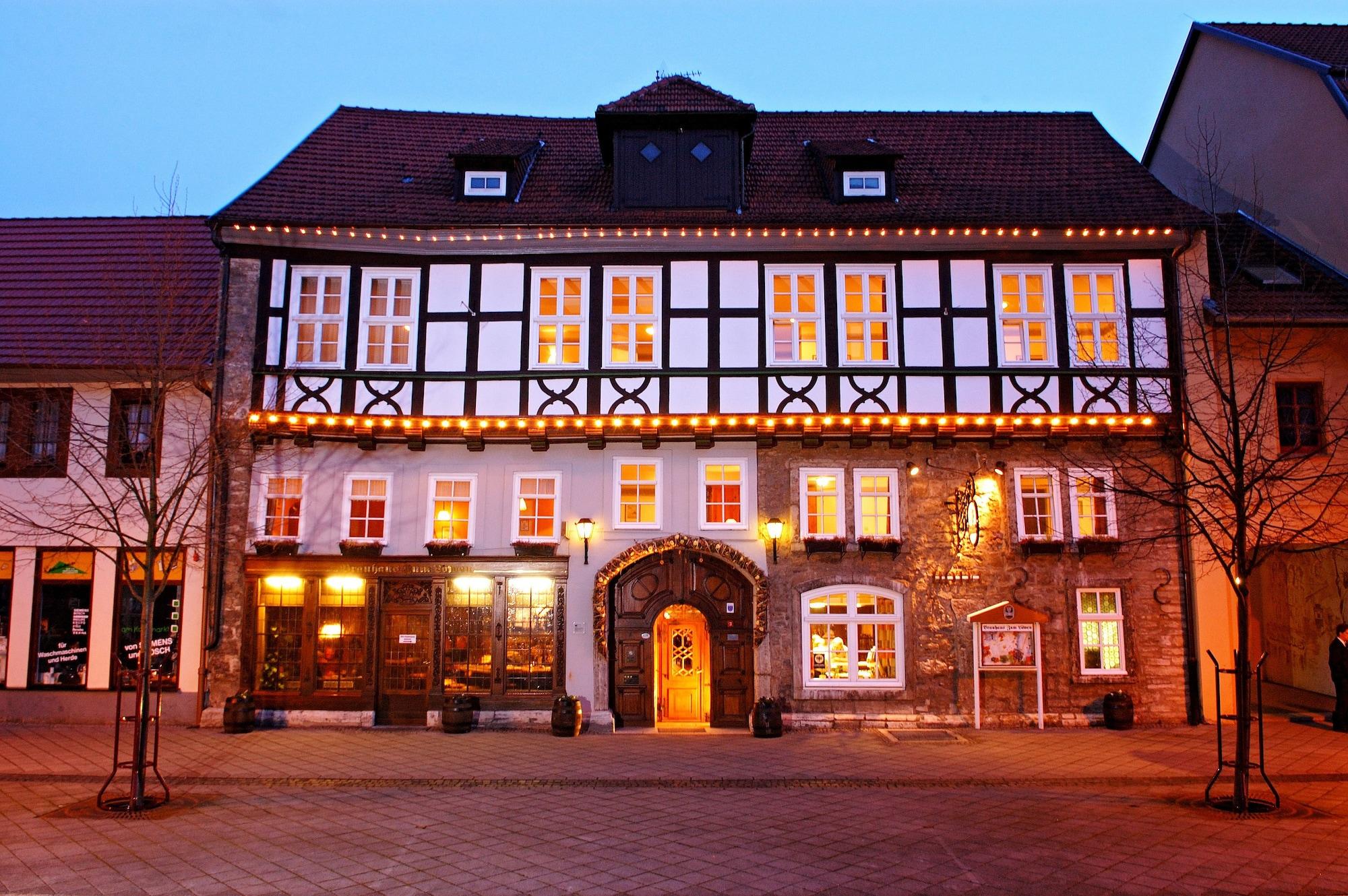 Hotel Brauhaus Zum Loewen Mühlhausen Esterno foto